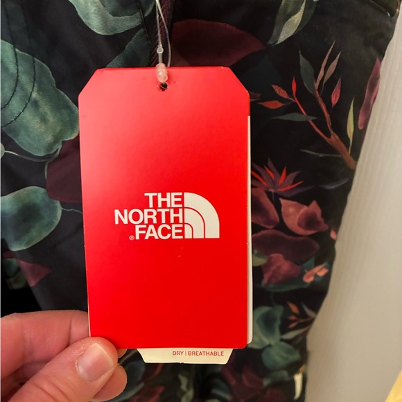 Snow Bibs The North Face Burgundy and Tropical Print Snow ❄️ Bibs ❄️☃️ - Picture 9 of 16